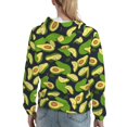 thumbnail image 7 of Wukai Fresh Avocado Print Womens Hoodies Fleece Sweatshirts Long Sleeve Sweaters Pullover Fall Outfits Winter Clothes-X-Large, 7 of 7