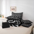 thumbnail image 6 of Manfei Kawaii Love Heart 7-Piece Twin Bedding Sets for Female Women Girls,Black White Bedding Comforter Set,Romantic Couple Lover Breathable Sheet Sets,Microfiber Bedroom Decor,Reversible, 6 of 8