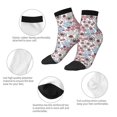 thumbnail image 5 of Fuzoiu Abstract Floral Print Adult Socks, Crew Moisture-wicking Socks, Unisex Cushion Crew Socks,Casual Sports Ankle Socks, 5 of 7