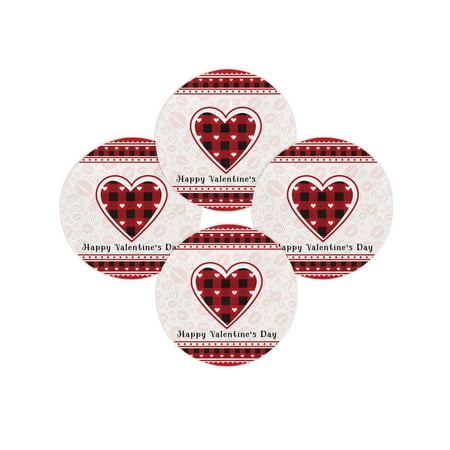 Valentine s Day Round Placemats Set of 4 Love Heart Lips Place Mats Washable Woven Placemat Red Black Buffalo Plaid Circle Braided Table Mat for Kitchen Dining Table Wedding Party Home Decor 15 Inch Valentine s Day Round Placemats Set of 4 Love Heart Lips Place Mats Washable Woven Placemat Red Black Buffalo Plaid Circle Braided Table Mat for Kitchen Dining Table Wedding Party Home Decor 15 Inch