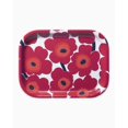 thumbnail image 1 of Marimekko - Assiette Rectangulaire en Grès Unikko Oiva (Coquelicot Rouge), 1 of 1