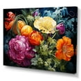 thumbnail image 2 of Designart "Playful Floral Reflections" Flowers Canvas Art Print, 2 of 7
