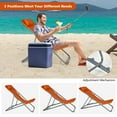 Patiojoy 2 PCS Beach Chair Lounger Reclining Folding Chair w/3Position