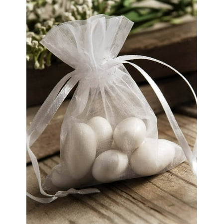 Organza Favor Bags White 3x4 Pack Of 10 Organza Favor Bags White 3x4 Pack Of 10