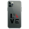 thumbnail image 1 of DistinctInk Clear Shockproof Hybrid Case for iPhone 13 (6.1" Screen) - TPU Bumper Acrylic Back Tempered Glass Screen Protector - Delaware - Love Red & Black, 1 of 2