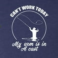 thumbnail image 3 of Wild Bobby, Can't Work Today My Arm Is In A Cast, Fishing, Men Premium Tri Blend Tee, Vintage Navy, XX-Large, 3 of 5