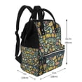 thumbnail image 2 of Daiia Colorful Hippie Large Capacity Baby Bag Waterproof Stylish Diaper Bag Mummy Backpack Adjustable Straps Diaper BagBaby Essentials Bag, 2 of 6