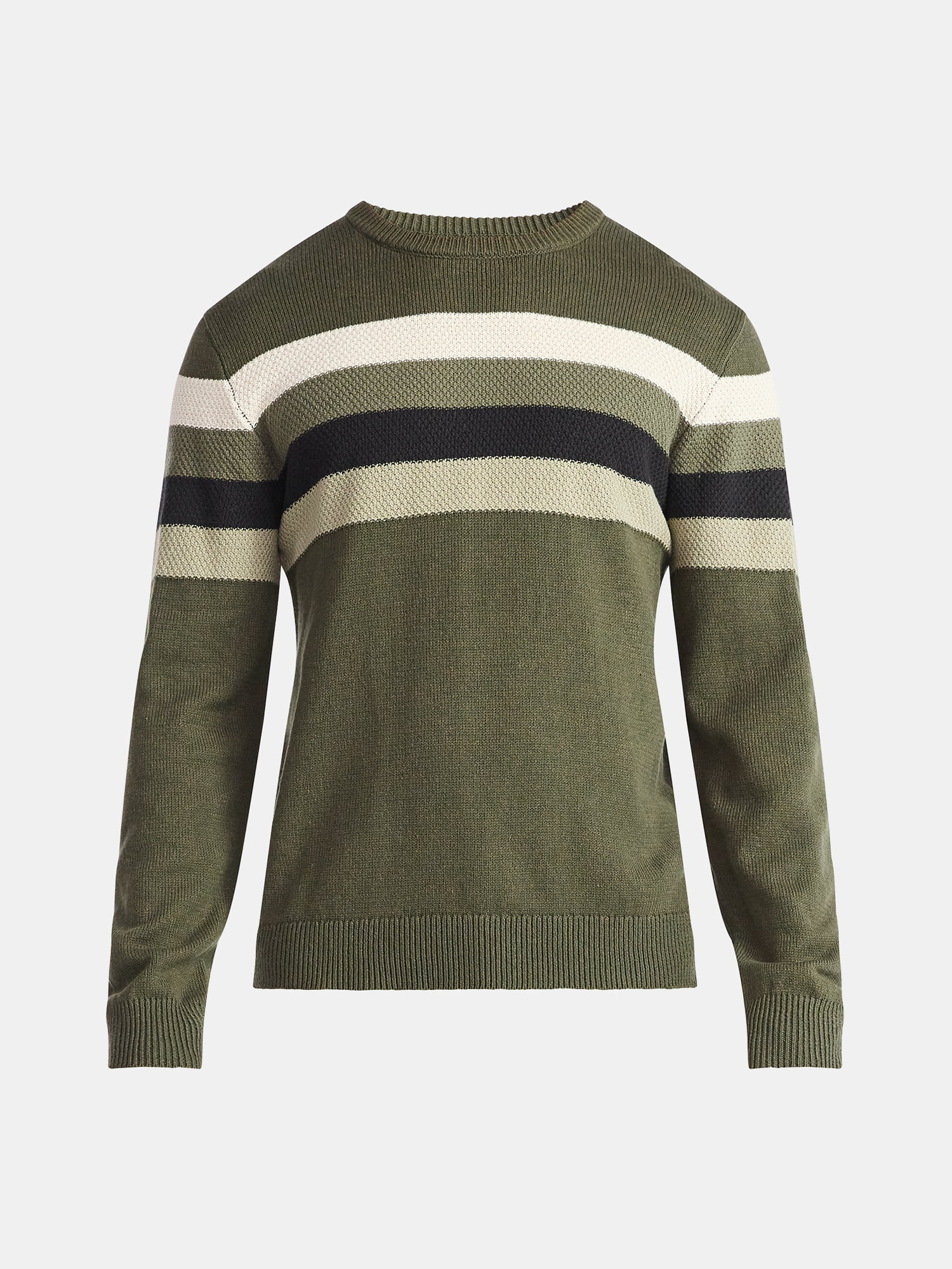 George Men's and Big Men's Chest Stripe Sweater, Midweight, Sizes S-3XL