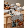 thumbnail image 3 of Table Runners 90 Inches Long Dress Scarves, Vintage Orange Blue Fall Farmhouse Coffee/Dining/Kitchen Table Runner for Living Room, Thanksgiving Maple Leaf Pumpkins Vintage 13x90 Inch, 3 of 7