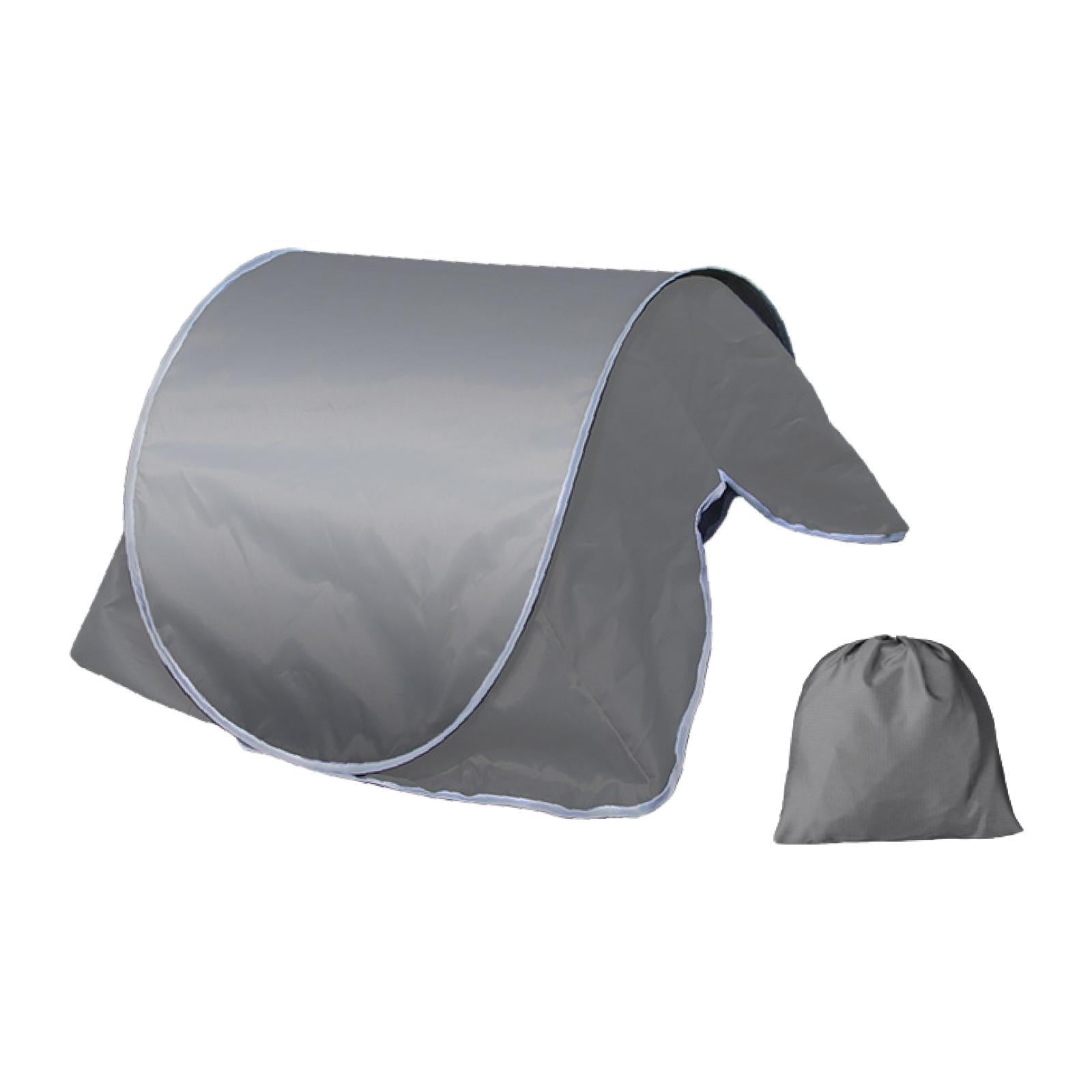 TTETTZ Mini Beach Sun Shelter Instant Canopy Zipper with Phone Pocket Head Shade Automatic Shade Tent for Fishing Outdoor Dog Pet Gray