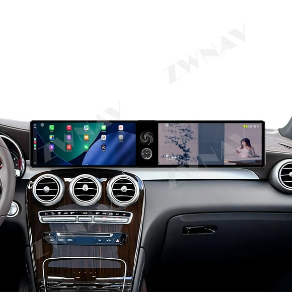 ZWNAV Dual 12.3 inch for Mercedes-Benz GLC 2015-2021 GPS Navigation Android 13 Car Radio CarPlay Multimedia Player Head Stereo Unit HD Screen