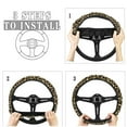 thumbnail image 4 of Renewold 15" Steering Wheel Covers for Car SUV Truck, Universal Auto Accessories Decor for Women Girls Men, Leopard Print Khaki, 4 of 6