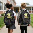 thumbnail image 4 of DISNIMO Cute Crocodile Math Print 17 Inch Lightweight School Backpack, Multi-pocket Bookbag with Adjustable Shoulder Straps for Elementary Middle School Students Daily Use, 4 of 7