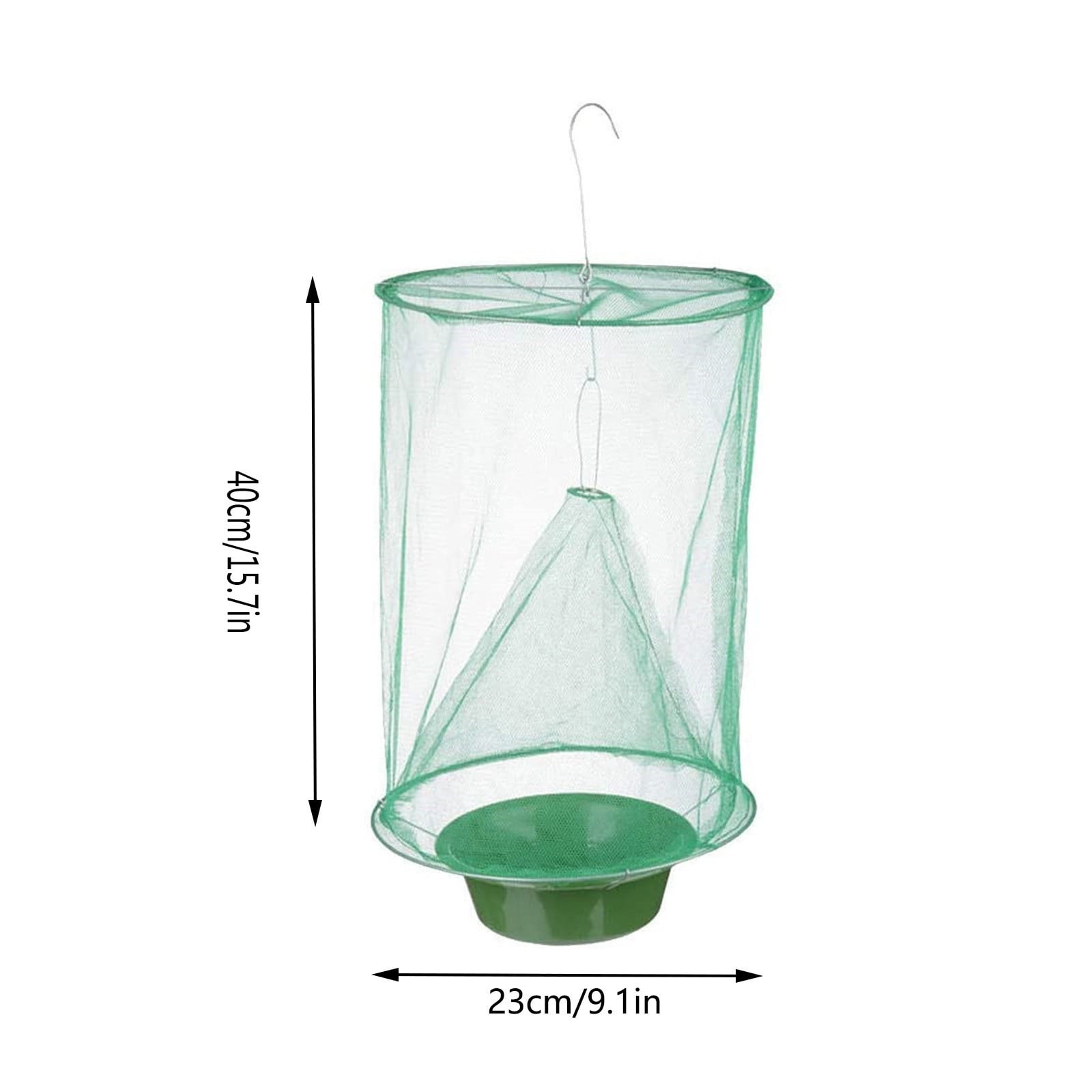 Fzsteel Fly Catcher Trap Reusable 6-Pack, Thick Gauze & Plastic Bowl Fly Trap for Outdoor & Indoor Use, Horse Fly Control for Farm, Ranch, Stable, Garden Pest Control
