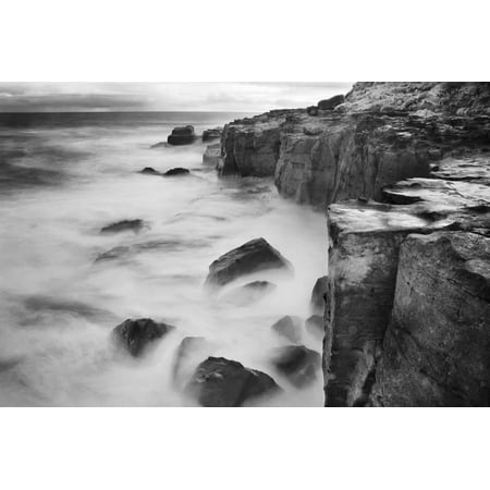 New Zealand, Asia, Catlins National Forest, Curio Bay, Surf Print Wall Art By John