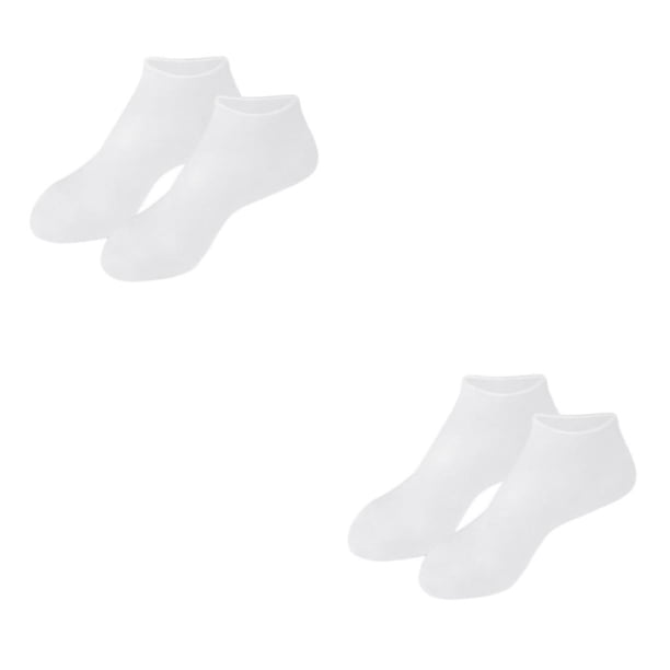 Calcetines de gel de silicona Vogacara Protector para el cuidado de los pies Blanco M 2piezas METRO