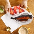 thumbnail image 4 of GOOHOCHY Bandeja de cena dividida de acero inoxidable para barbacoas, campamentos al aire libre y picnics. Plato con compartimentos en forma de S para refrigerios y frituras., 4 of 8