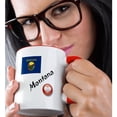 thumbnail image 2 of 3drose, I Love Montana, 11oz Two-tone Red Mug, 2 of 6