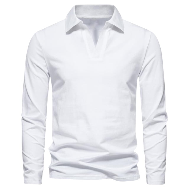 Chandails d'Hiver pour Femmes Mode Décontractée Couleur Unie Manches Longues Col Rabattu Chemises Tenues d'Automne pour Femmes P-59 Blanc 4TG