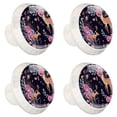 thumbnail image 2 of 4 Pcs Deer Rose Knobs for Kitchen Cabinet Cupboard Dresser Bookcase Drawer Pulls Handles Round Home Decor, 2 of 8