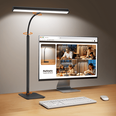 21.5" Adjustable Desk Lamp,Eye-Caring LED Desk Lamp with Memory Function & Anti-Glare, 3 Colors & 10 Brightness Levels, USB Powered Office Light for Home Office/Study/Artwork