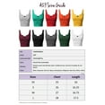 thumbnail image 5 of A2Y Women's Junior Fitted Double Scoop Neck Sleeveless Rib Crop Top Heather Grey L, 5 of 5
