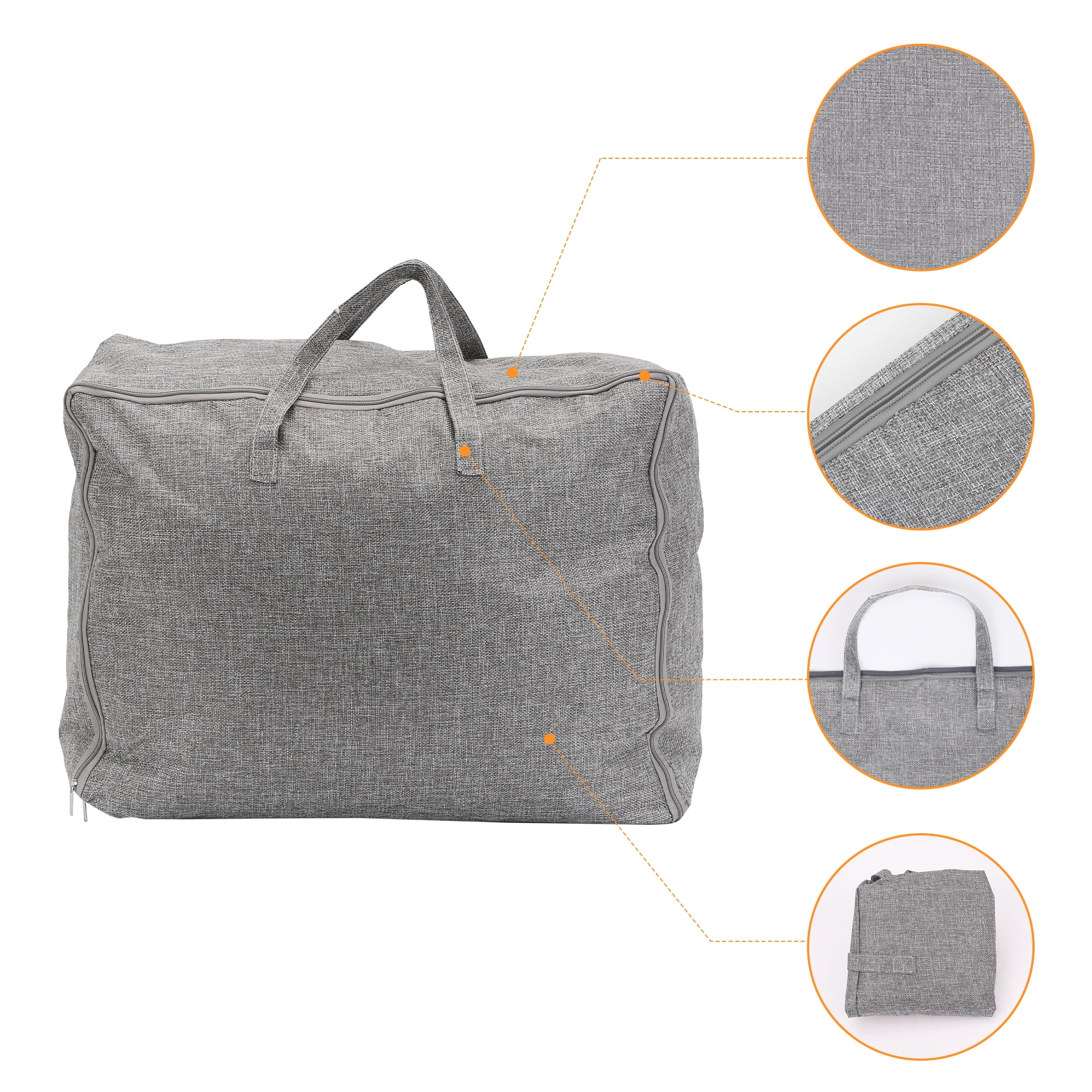 Unique Bargains 1 Pack Clothes Storage Bags Moving Bags Grey 23*11*18in