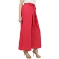 thumbnail image 4 of Phagun Solid Pink Ladies Fisherman Harem Pants Self Tie Waist Casual Wear-S, 4 of 7