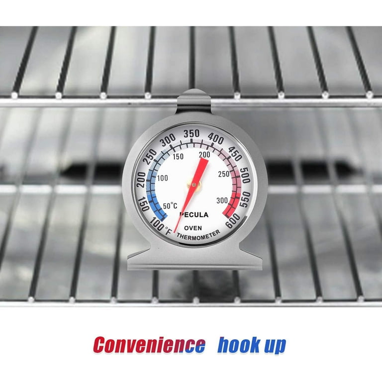 Luxshiny Oven Thermometer Dial Oven Kitchen Cooking Oven Temperature Gauge  Grill Smoker Temperature Gauge Bi-Metal Food Oven Temp Gauge Grilling Tools