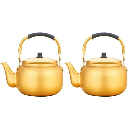 

BESTONZON 2pcs Kitchen Water Boiler Small Water Heating Kettle Thickened Aluminum Kettle Multi-use Tea Kettle