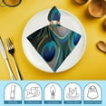 thumbnail image 6 of WYYP Peacock Feathers Cloth Napkin Reusable Gift Cloth Napkin 2 PCS, 6 of 7