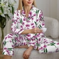 thumbnail image 6 of Sikiie Orchids Flowers Women's Long-Sleeve Shirt and Full-Length Bottom Pajama Set (s-xxl)-X-Large, 6 of 7