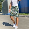 thumbnail image 6 of Sikiie Green Leopard Mens Pajama Shorts, Lightweight Lounge Pant with Pockets Soft Sleep Pj Shorts for Men3X-Large, 6 of 6