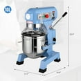 thumbnail image 2 of Ktaxon 10QT Stand Mixer,  550W  3-Speed Electric Mixer for kitchen with Timer, Stainless Steel Bowl, Blue, 2 of 8