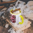 thumbnail image 5 of 3dRose, Pink n Green Girlie Camouflage, 11oz Two-Tone Yellow Mug, 5 of 7