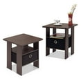 thumbnail image 3 of Furinno 2-11157DBR Petite End Table Bedroom Night Stand, Set of Two, 3 of 6