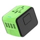 thumbnail image 1 of Adaptador de corriente universal para viajes internacionales con cargador de pared inteligente de alta velocidad 2.4A 4xUSB, adaptador europeo, adaptadores de enchufes de salida de CA en todo el, 1 of 6