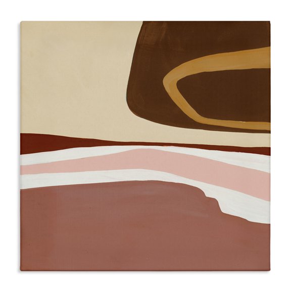 Stupell Industries Modern Terracotta Abstract Landscape Fluid Shape Composition Canvas Art, 17 x 17, by Ruth Fromstein