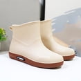 thumbnail image 5 of NOKIO Women'S Stylish Waterproof Ankle Booties Ladies' Chic Waterproof Ankle Boots Rainshoes Women Short Tube Plush Thermal Water Shoes Shoes Fashion Women Rain Boots Women'S Slip-On Rain Boots, 5 of 7