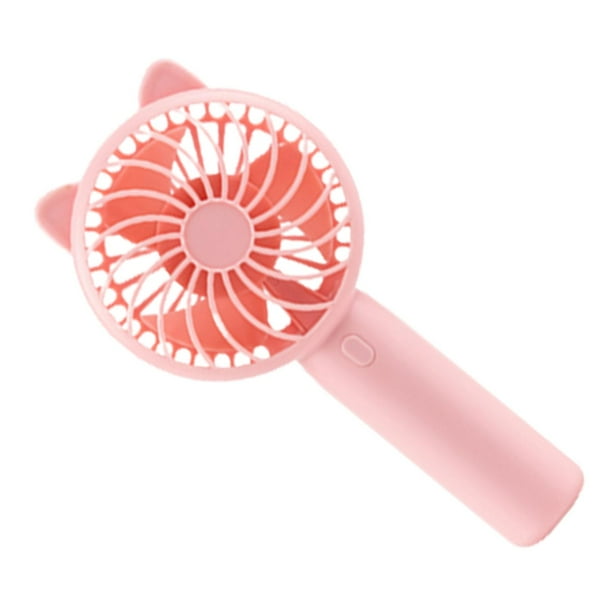 Mini ventilador de mano personal, ventilador de mano portátil, ventilador USB para el hogar, la oficina y el exterior. Rosa