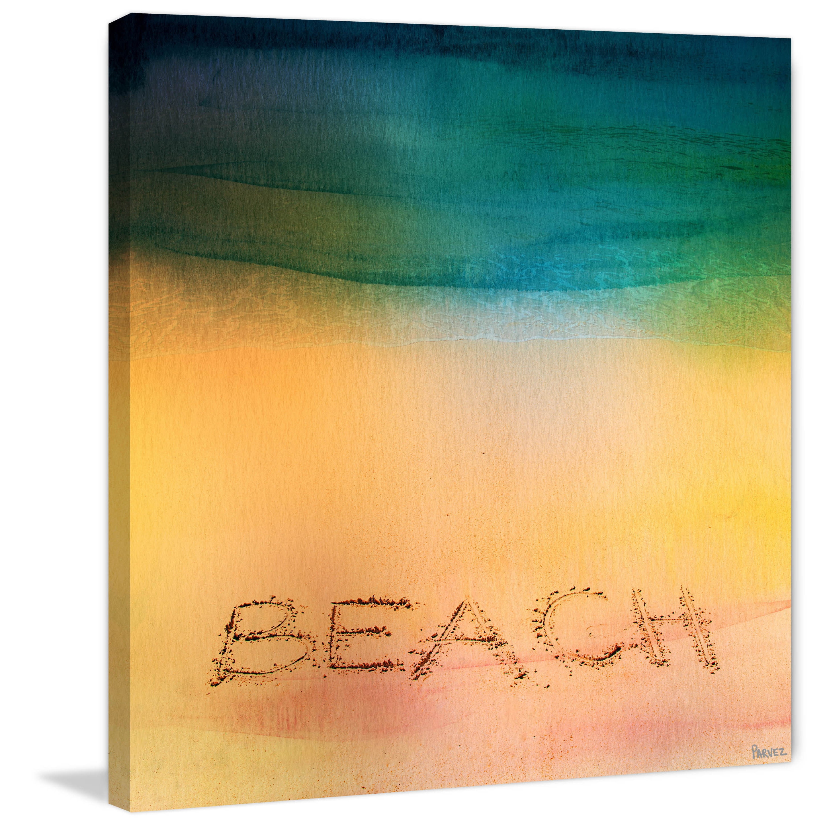 Parvez Taj "Beach Sand" Painting Print on Wrapped Canvas
