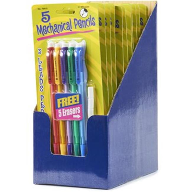 Charles Leonard 2317537 Mechanical Pencils 5Count, Assorted Colors