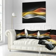 thumbnail image 3 of Designart 3D Gold Silver Wave Design - Abstract Throw Pillow - 16x16, 3 of 5