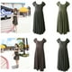 thumbnail image 5 of Vestido de maternidad Sunnimix Plisado Midi Manga Casquillo Color Sólido, 5 of 5