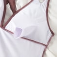 thumbnail image 6 of GUACER Womens Ruched One-Piece Swimsuit with Plunge Halter Neck & Bow-Tie Back Tummy Control Bathing Suits, 6 of 8