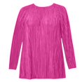 thumbnail image 6 of Bovemsi Women's Long Sleeve Tops Plus Size T Shirt 2025 Fall Crew Neck Pleated Pullover Loose Fit Long Sleeve Blouse, 6 of 7