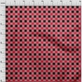 thumbnail image 3 of oneOone Georgette Viscose Bright Red Fabric Gingham Check Quilting Supplies Print Sewing Fabric By The Yard 42 Inches Wide, 3 of 4