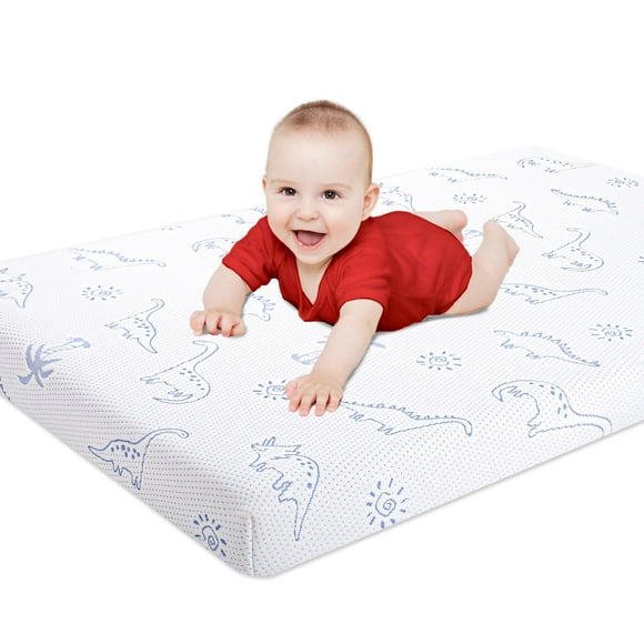 Mochen Pack and Play Mattress, 38x26 Pack N Play Mattresses with Soft Jacquard Cover, High Density Memory Foam Pack N Play Mattress Pad for Baby Toddlers, Portable &amp; Washable