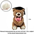 thumbnail image 2 of Oso de Peluche de Graduación con Sombrero y Flores, Lindo Oso Doctor de Peluche Regalo de Graduación, 2 of 5