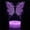 A, variant on Vikakiooze Butterfly LED Night Light Colorful 16 Colors Remote Control 3D Desk Lamp Gift